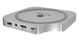 Icy Box USB-C Hub 7v1 pro Mac Mini M4 stříbrná / USB hub / USB 3.2 Gen 2 / HDMI / M.2 NVMe / čtečka SD (IB-DK100)