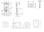 GEBERIT - Duofix Set předstěnové instalace, klozetu Oudee a sedátka softclose, tlačítko Delta01, alpská bílá SANI11CA3198