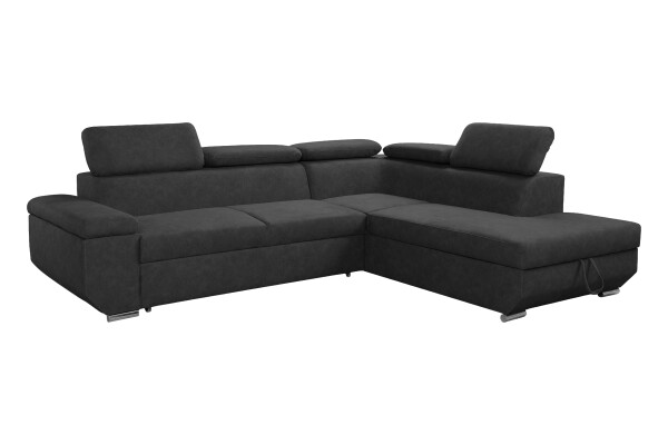 Sedací souprava Lars I. Provedení: Pravá varianta, látka: Logan Black