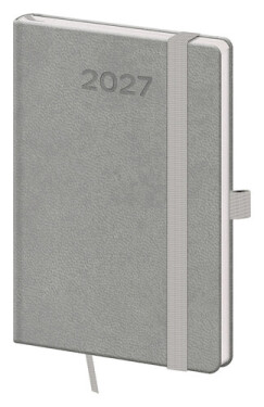 Diář 2027 týdenní kapesní Print Pop - šedá