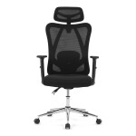Kancelářská židle, houpací mechanismus, černá síťovina, KA-R216 BK