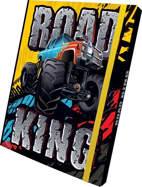 Box na sešity s gumou ROAD KING 3D A4 (315x240mm) 130gr/m2