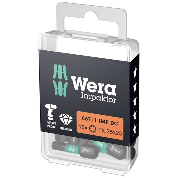 Wera 05057625001 bit Torx T 25 D 6.3 10 ks