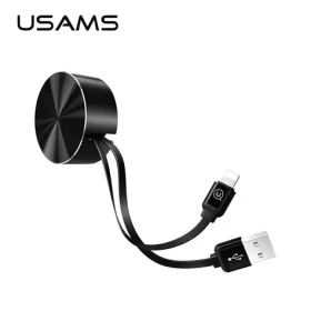 USAMS SJ150 Storage U-Bin černá / Datový kabel / Lightning / 1 m / 2A (IPUSBZH01)