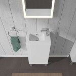 DURAVIT - L-Cube Umyvadlová skříňka 86x42x29 cm, levá, 1 dvířka, lesklá bílá LC6273L2222