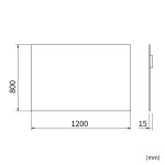 Erga Rectangle, obdélníkové zrcadlo 120x80 cm, ERG-V01-RECTAGLE-1280-CL