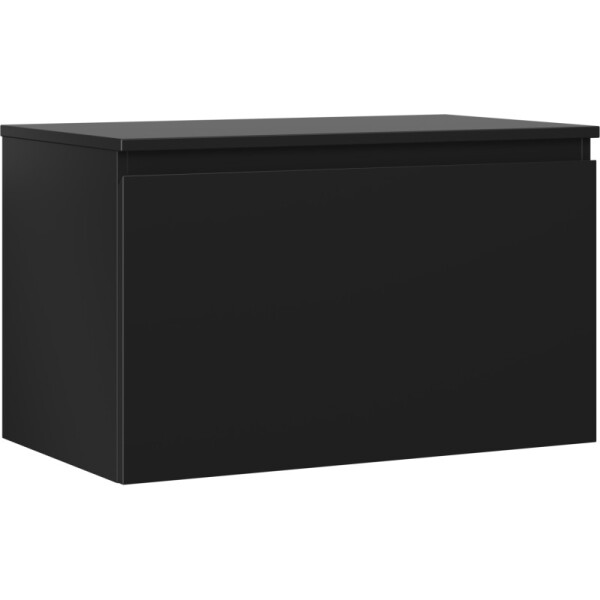 MEXEN/S - Orio koupelnová skříňka pod umyvadlo 80 cm s deskou, 1 šuplík, černá mat 91A10-08047-1-BFC71