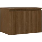 MEXEN/S - Rivel koupelnová skříňka pod umyvadlo 70 cm s deskou, 1 šuplík, reliéf , ořech 91A20-07047-1-BFC86