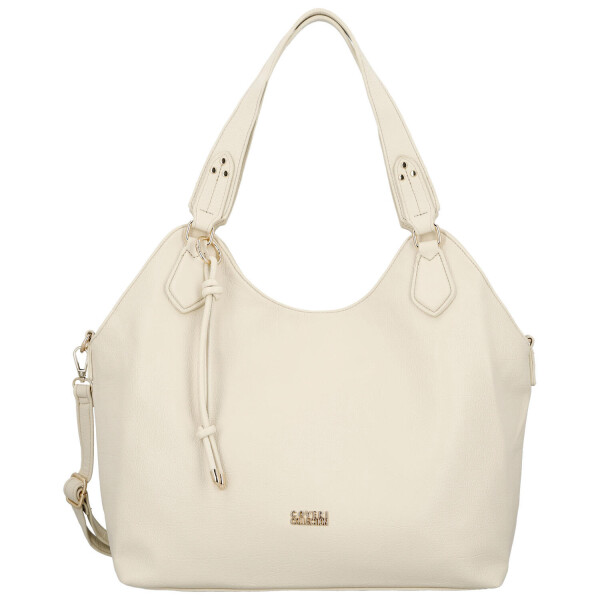 Elegantní dámská koženková kabelka na rameno Mandy, béžová