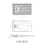 CERANO - Sprchová vanička obdélníková Gusto - SMC/minerální kompozit - strukturovaná bílá matná - 140x80x3 CER-414647