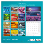 Nástěnný poznámkový kalendář 2026 NOTIQUE - Paleta, 30 x 30 cm