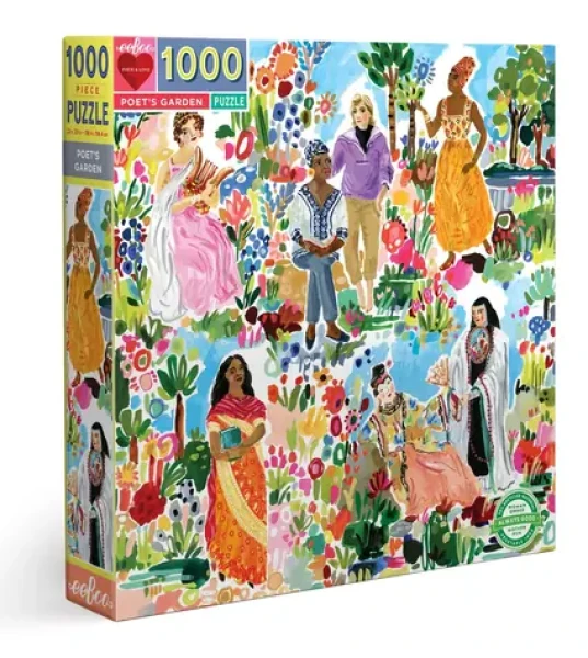 EEBOO Čtvercové puzzle Zahrada básníků