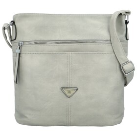 Trendy dámská koženková crossbody kabelka Skyler, šedá