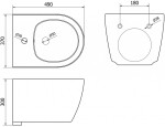 MEXEN - Carmen bidet závěsné, černá matná 35884985