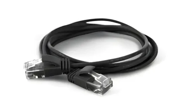 Wantec CAT6a U/UTP 25 m černá / Patch kabel / RJ-45 / 2,8 mm (7322)