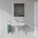 DURAVIT - ME by Starck Umyvadlo 600x400 mm, s přepadem, s otvorem pro baterii, WonderGliss, bílá 23436000001