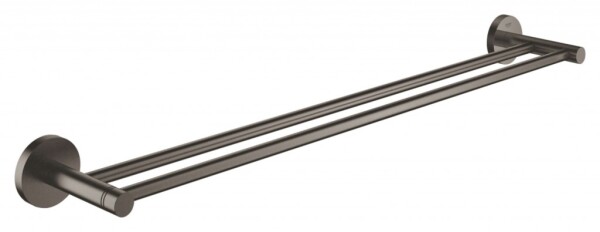 GROHE - Essentials Dvouramenný držák na ručníky, kartáčovaný tmavý grafit 40802AL1