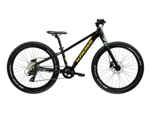 Dětské kolo Kross LEVEL JR 2.0 24", model 2025, barva černá/žlutá/lesk