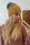 Fleecová čepice Dolores K303 mustard+black+sea UNI