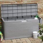 TOOMAX WOODYS zahradní plastový úložný box 280 L - světle šedá