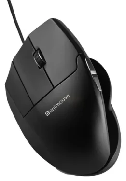 Contour UniMouse černá, pro leváky / Ergonomická drátová myš / USB-C / 7 tlačítek (CDUMBK21002)