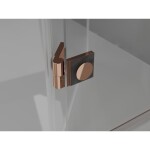 MEXEN/S - Lunar L Duo sprchový kout dveře křídlové 95 x 85, transparent, růžové zlato 834L-095L-085P-60-00