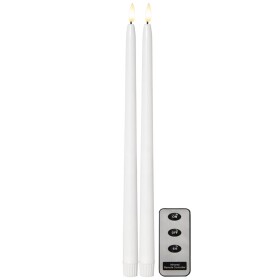 Star trading LED svíčka FLAMME SLIM BAL/2ks V.38cm bílá