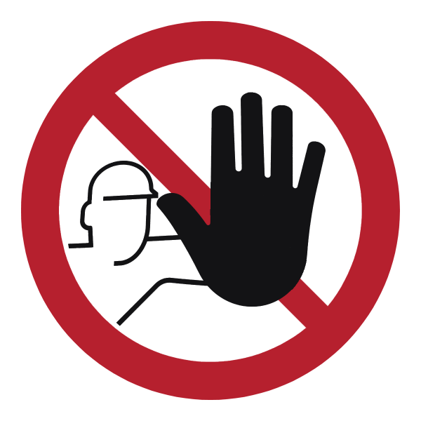 Djois podlahová značka kulatá - Zákaz vstupu, Ø 430 mm, 1 ks