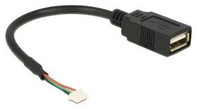 DeLock USB 2.0 Pinheader 4-pin - USB-A / Kabel / interní / 0,15 m / pozlacené kontakty (84834)