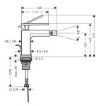HANSGROHE - Tecturis E Bidetová baterie s výpustí, kartáčovaný bronz 73200140
