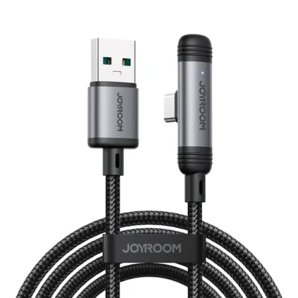 Joyroom S-A56 EnjoyX Series 90° Nabíjecí kabel USB-A (M) - USB-C (M) 3A 1.2m černá (6956116764692)