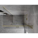 MEXEN/S - Mist-F sprchový kout skládací dveře pravá 85 x 70, transparent, zlato 8A6T-085-070-50-00-P