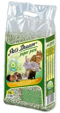 Pet's Dream Podestýlka Paper Pure 10 l / Podestýlka / papírové pelety / 4,8 kg / pohlcuje pachy (205-061)