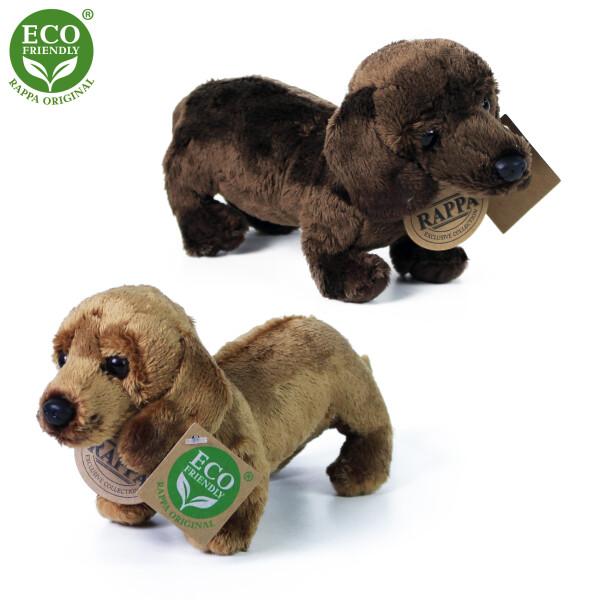 Plyšový pes jezevčík stojící 2dr. 19 cm ECO-FRIENDLY