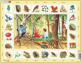 Puzzle MAXI - Život v lese/48 dílků - Larsen