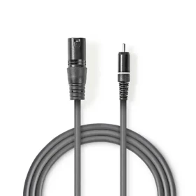 Nedis Nevyvážený Audio Cable XLR 3pinový (F) - RCA (M) 1.50 m tmavě šedá (COTH15205GY15)