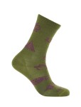 Dámské městské merino ponožky ICEBREAKER Wmns Lifestyle_Ultralight Crew Camp Ess, Sphagnum/Passion velikost: 41-43 (L)