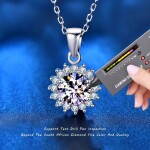 Royal Fashion stříbrný náhrdelník HA-XMZ001-SILVER-MOISSANITE-ZIRCON