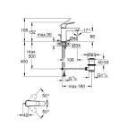 GROHE - Dice Umyvadlová baterie s výpustí, matná černá 1018562430
