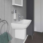 DURAVIT - ME by Starck Umývátko 45x32 cm, s přepadem, s otvorem pro baterii, bílá 0719450000