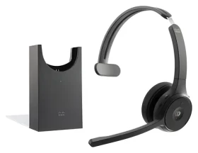 Cisco Headset 721 Wireless Carbon Black / bezdrátová náhlavní souprava / jednostranné sluchátko / mikrofon / stojánek (HS-WL-721-BUNAS-C)