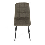 Židle jídelní, zelená látka cowboy, nohy černý kov