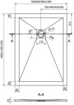MEXEN/S - Stone+ obdélníková sprchová vanička 120 x 90, černá, mřížka černá 44709012-B