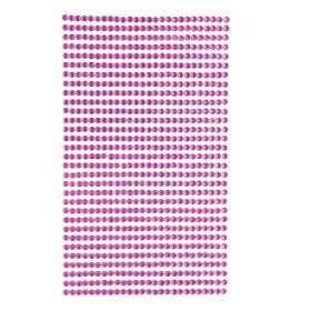 DpCraft nalepovací kamínky 3 mm 806 ks růžové střední