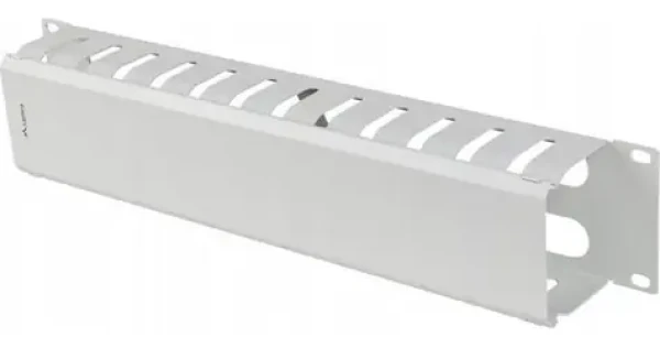 Lanberg Kabelový organizér 19" 2U typ A šedý / Organizér kabelů / se záslepkou (AK-1705-S)