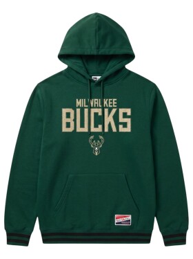 New Era Pánská mikina Milwaukee Bucks NBA Felt Logo Throwback Hoodie Velikost: XL
