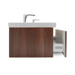 Koupelnová skříňka s umyvadlem SAT Evolution 118x30x44,8 cm ořech Aida mat SATEVO120NAU5BA SATEVO120NAU5BA