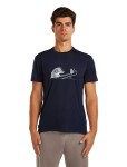 Pánské merino triko s krátkým rukávem ICEBREAKER Mens Core SS Tee Canoe Companions, Midnight Navy velikost: L