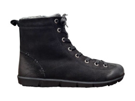Wild 017-28001 Dámské celokožené barefoot kotníkové boty černé 37