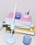 Iittala Skleněný svícen Kastehelmi 6,4 cm – Aqua, modrá barva, sklo